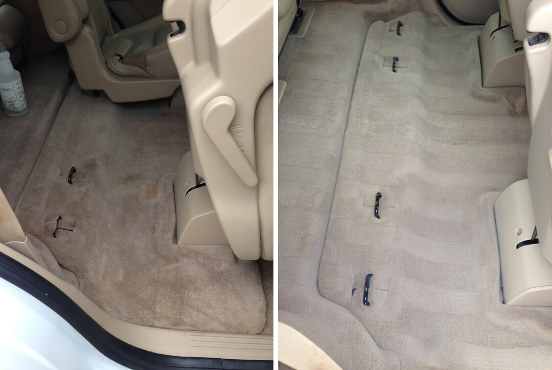 Interior service carpet repair before and after sample 1