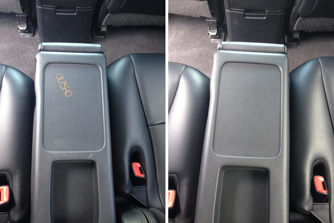 Interior service center console repair before and after sample 1