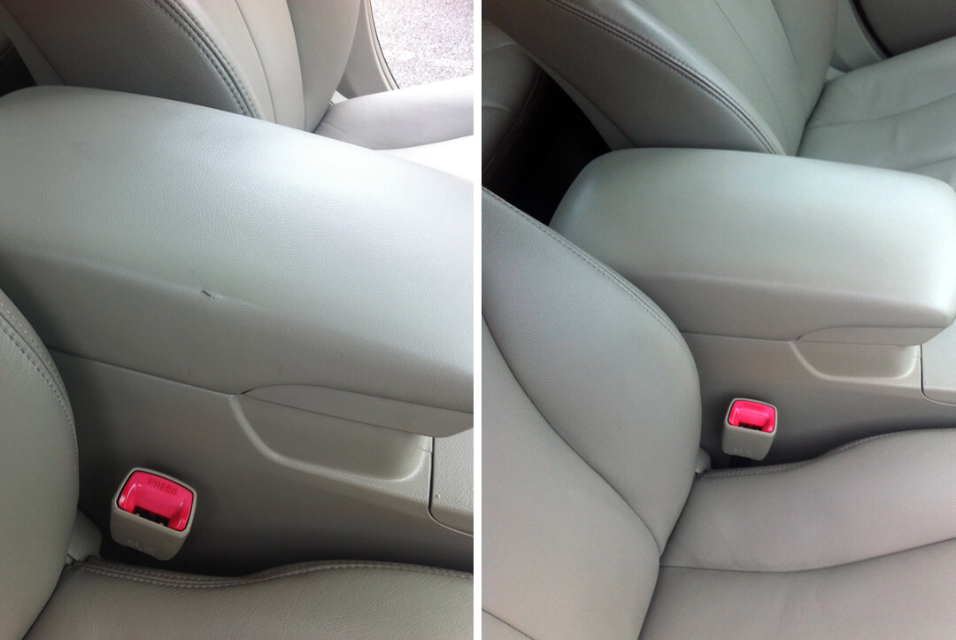 Interior service center console repair before and after sample 2