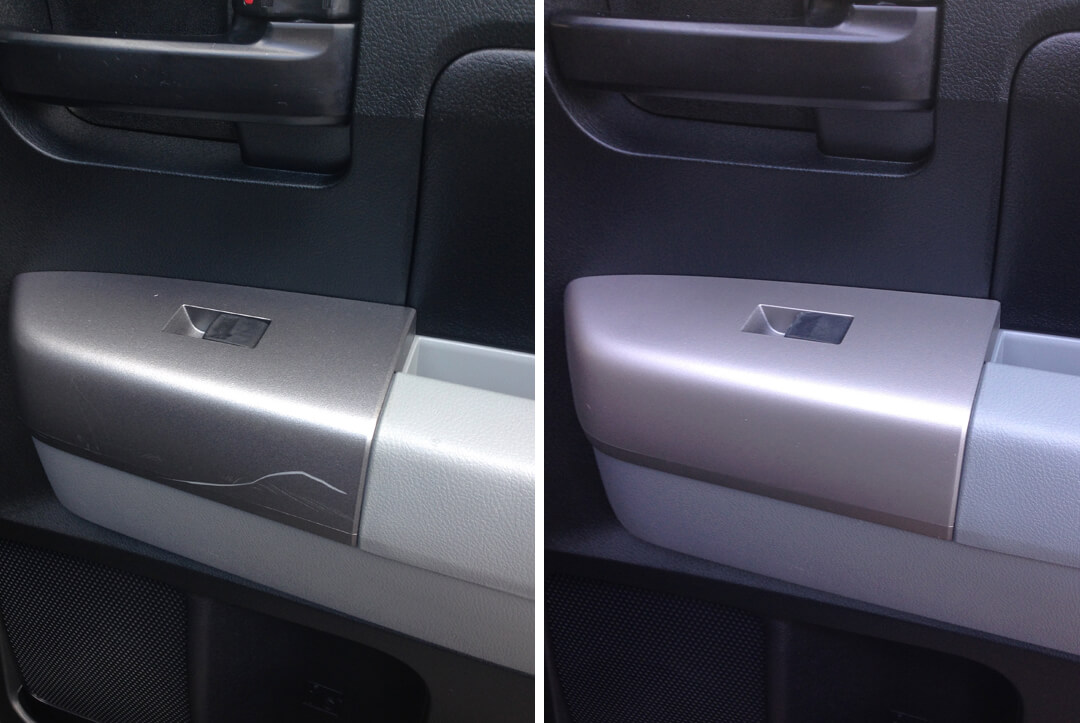 Interior service door panel repair before and after sample 2