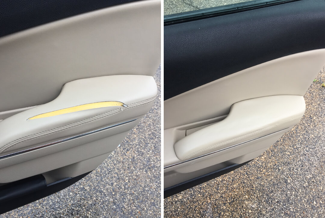 Interior service door panel repair before and after sample 4