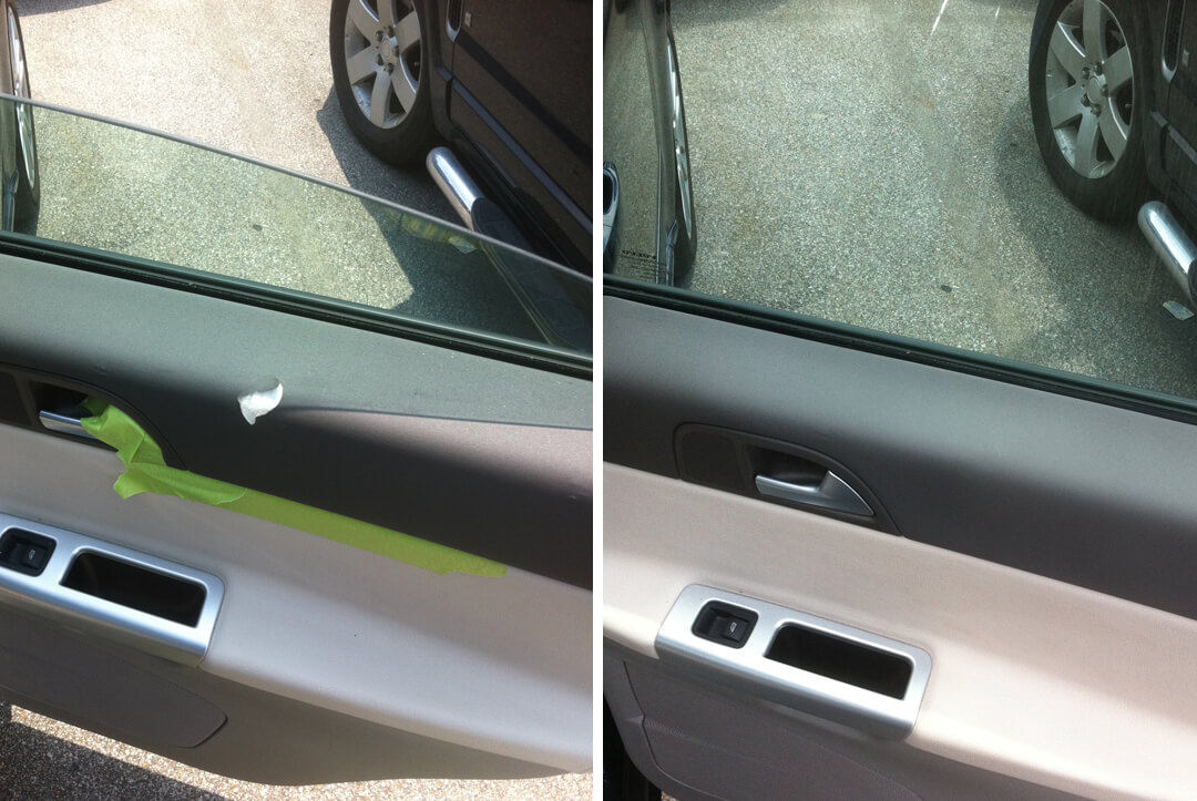Interior service door panel repair before and after sample 5